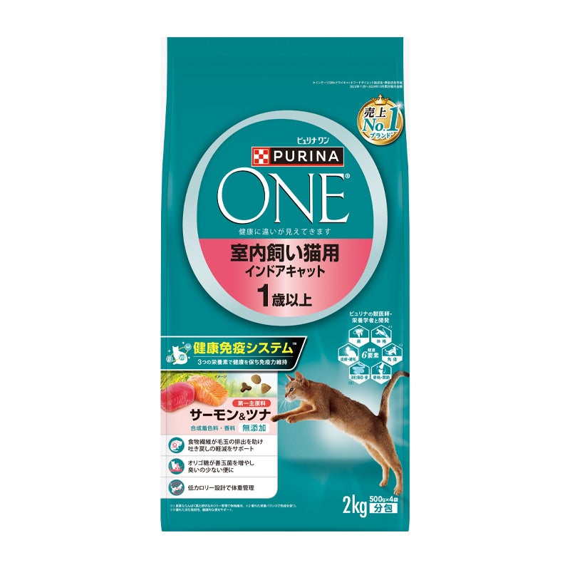 PURINA ONE インドアキャット サーモン＆ツナ 3kg 室内飼い猫用 インドアキャット 1歳以上 サーモン＆ツナ - ピュリナ